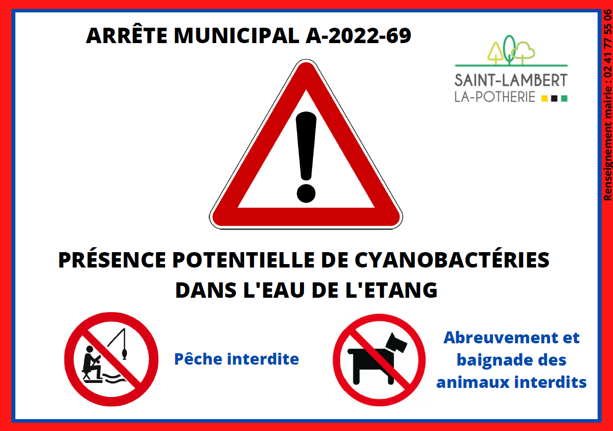 Arrêté municipal – Cyanobactéries