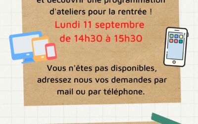 Ateliers numériques – Réunion d’information